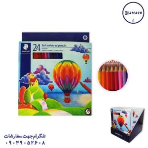 عکس مدادرنگی مداد رنگی 24 مقوا استدلر