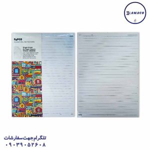 عکس کاغذو مقوا و فوم کاغذ A4 خط دار 80 برگ پاپکو