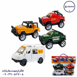 عکس اسباب بازی های پسرانه ست ماشین 4 عددی سلفونی کد 2030