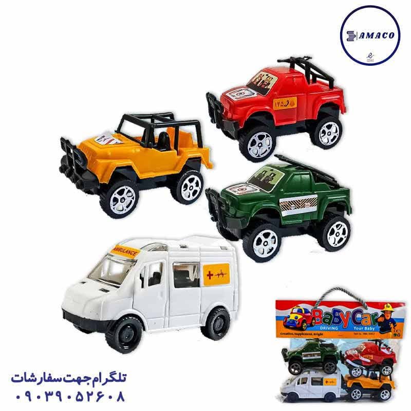 خرید ست ماشین 4 عددی سلفونی کد 2030 عکس اسباب بازی های پسرانه ست ماشین 4 عددی سلفونی کد 2030