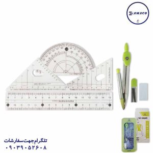 عکس لوازم کمک آموزشی ست پرگار 7 تکه جعبه فلزی کد 6801 شانلی