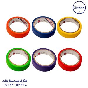 عکس چسب نواری چسب کاغذی 2 سانت رنگی کد 137 کایزر