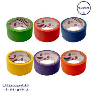 عکس چسب نواری چسب کاغذی 4 سانت رنگی کد 138 کایزر