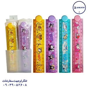 عکس لوازم ریاضی خط کش 15 سانت طرح کرومی (40)