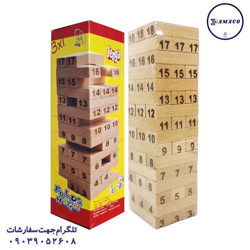 خرید برج هیجان جعبه ای جنگا عکس بازی فکری برج هیجان جعبه ای جنگا