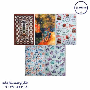 عکس سررسید و تقویم سررسید اروپایی چرم طرحدار ته دوخت 1405 قدیما