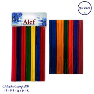 عکس لوازم کمک آموزشی میله چوبی ضخیم رنگی (20) الف