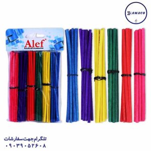عکس لوازم کمک آموزشی میله چوبی باریک رنگی (24) الف