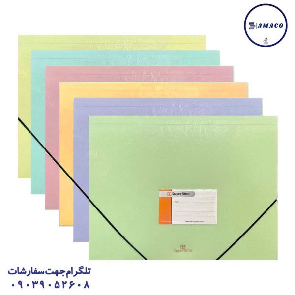 عکس محصولات P.P (طلقی) پوشه کشدار بلوط بسته 10 عددی رنگ جور سوپر باند