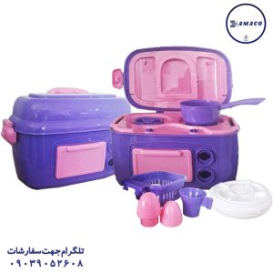 عکس اسباب بازی های دخترانه ست لوازم آشپزخانه کرومی تسما