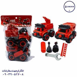 عکس اسباب بازی های پسرانه ماشین آتش نشانی 2 عددی سبلان