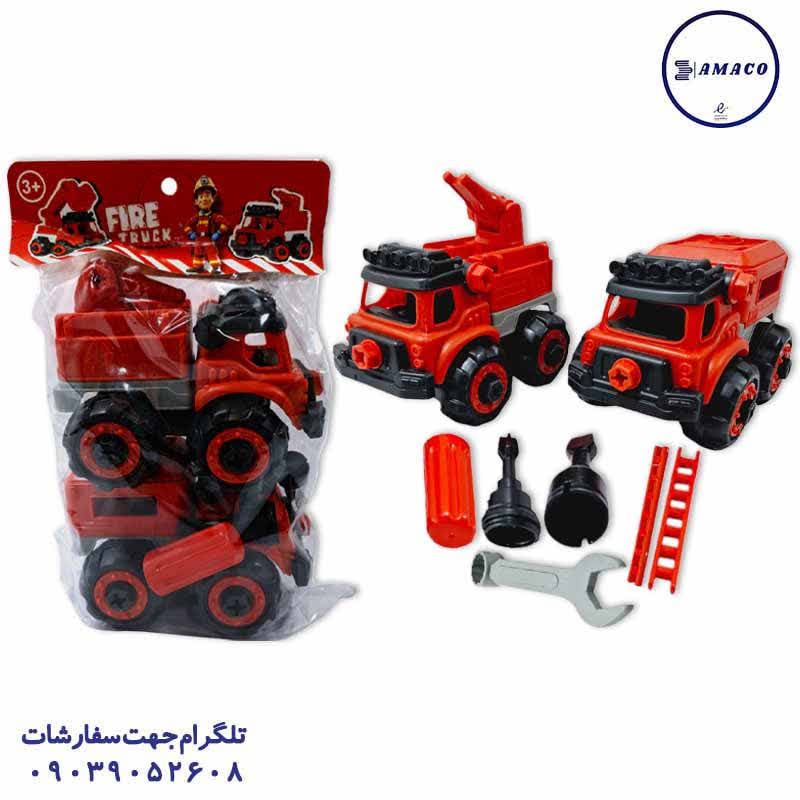 خرید ماشین آتش نشانی 2 عددی سبلان عکس اسباب بازی های پسرانه ماشین آتش نشانی 2 عددی سبلان