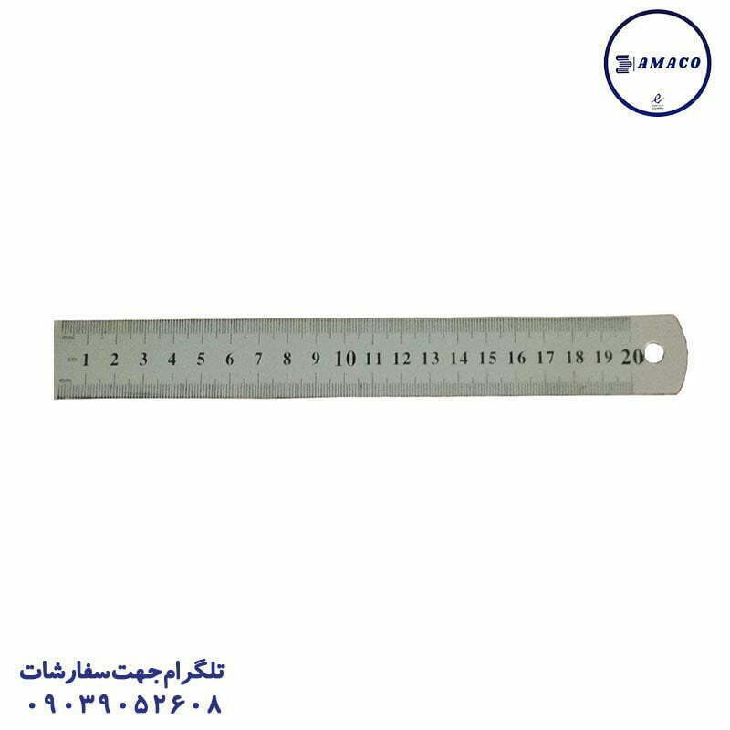 خرید خط کش 20 سانت فلزی عکس لوازم ریاضی خط کش 20 سانت فلزی