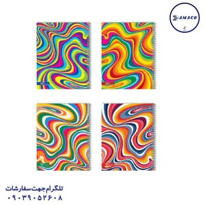 عکس دفتر فنری دفتر 60 گلاسه برجسته فنری کد 2 عرش