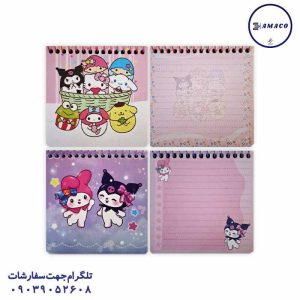 عکس دفترچه یادداشت 10*10 فنری طرح کرومی کد 233 سویل