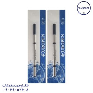 عکس نوشت افزار یدک روان نویس مشکی یوروپن