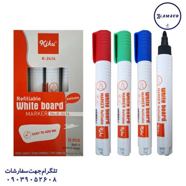 عکس نوشت افزار ماژیک وایت برد جور سر گرد کد 2414 کیکو
