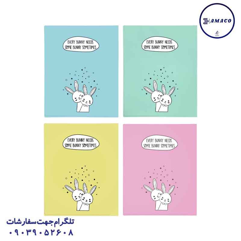 خرید کلاسور 4 حلقه پاستلی کد 4418 پاپکو عکس دفتر کلاسوری کلاسور 4 حلقه پاستلی کد 4418 پاپکو