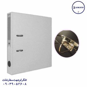 عکس ملزومات اداری زونکن 8 سانت متالیک سفید پاپکو