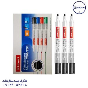 عکس نوشت افزار ماژیک وایت برد مشکی سر گرد لاکسر