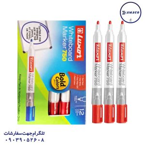 عکس نوشت افزار ماژیک وایت برد قرمز سر گرد لاکسر