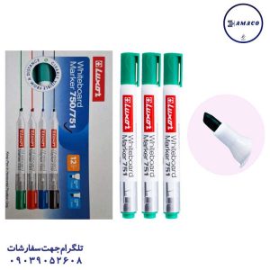 عکس نوشت افزار ماژیک وایت برد سبز سر تخت لاکسر