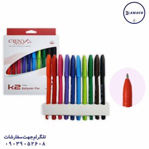 عکس نوشت افزار خودکار 10 رنگ جعبه ای نوک 1 کرند