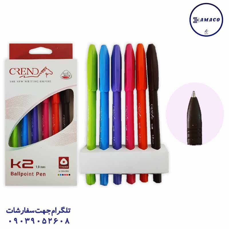 خرید خودکار 6 رنگ جعبه ای نوک 1 کرند عکس نوشت افزار خودکار 6 رنگ جعبه ای نوک 1 کرند