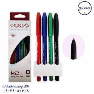 عکس نوشت افزار خودکار 4 رنگ اصلی جعبه ای نوک 1 کرند