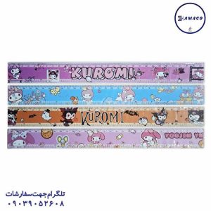 عکس لوازم کمک آموزشی خط کش 30 سانت فلزی فانتزی