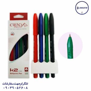 عکس نوشت افزار خودکار 4 رنگ اصلی جعبه ای نوک 0.7 کرند