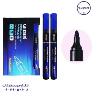 عکس نوشت افزار ماژیک معمولی آبی سر گرد جیجیس