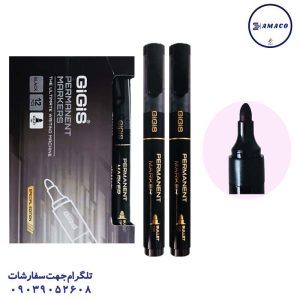 عکس نوشت افزار ماژیک معمولی مشکی سر گرد جیجیس