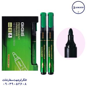 عکس نوشت افزار ماژیک معمولی سبز سر گرد جیجیس