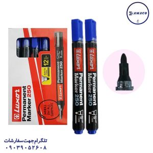 عکس نوشت افزار ماژیک معمولی آبی سر گرد لاکسر
