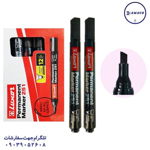 عکس نوشت افزار ماژیک معمولی مشکی سر تخت لاکسر