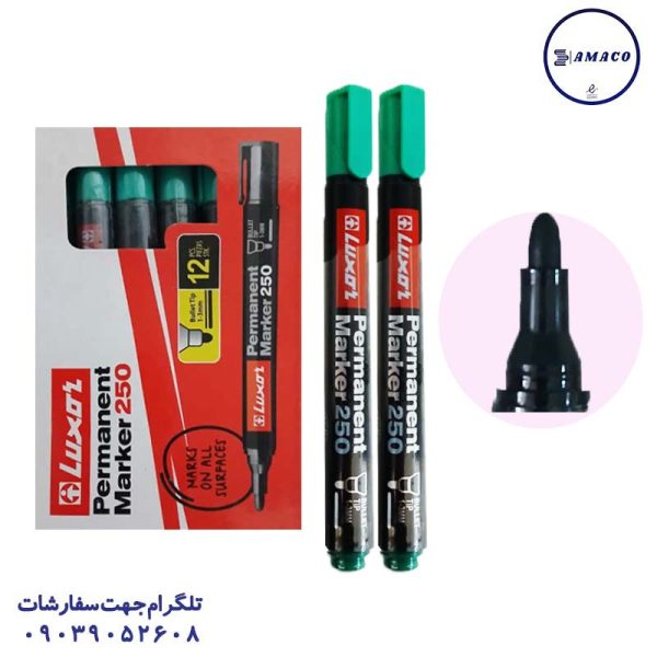 عکس نوشت افزار ماژیک معمولی سبز سر گرد لاکسر