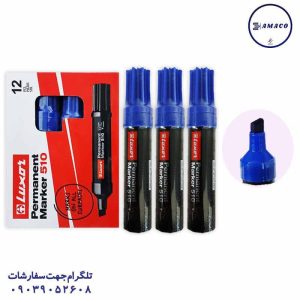 عکس نوشت افزار ماژیک معمولی آبی سر تخت کد 510 لاکسر