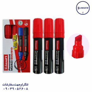 عکس نوشت افزار ماژیک معمولی قرمز سر تخت کد 510 لاکسر