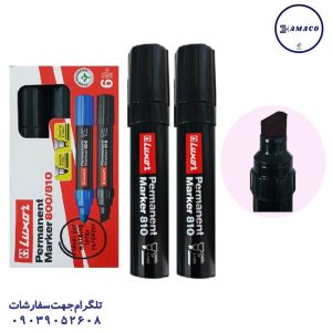 عکس نوشت افزار ماژیک معمولی مشکی درشت سر تخت کد 810 لاکسر