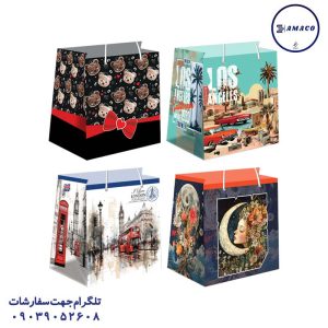 عکس لوازم جشن ساک کادویی طرحدار سایز 9 (18*20) آذین