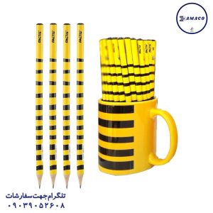 عکس نوشت افزار مداد مشکی ماگ طرح حیوانات فکتیس