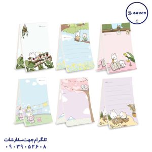 عکس کاغذ یادداشت چسب دار ( استیکر ) کاغذ یادداشت A6 سری هپی دی کد 135 پیتیکو