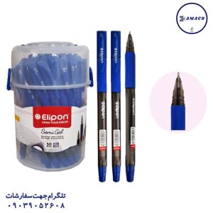 عکس نوشت افزار خودکار سمی ژل نوک 0.7 آبی 50 عددی الیپون