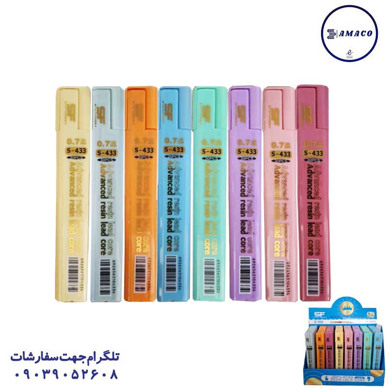 خرید مغز اتود 0.7 بلند پاستلی اس اف عکس نوشت افزار مغز اتود 0.7 بلند پاستلی اس اف