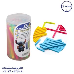 عکس لوازم کمک آموزشی چوب خط استوانه ای 60 عددی (120) کارا