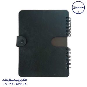 عکس ملزومات اداری سررسید چرم وزیری دکمه دارجمعه جدا فنری 1405 موزی