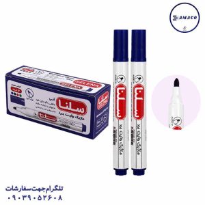 عکس نوشت افزار ماژیک وایت برد آبی سر گرد سلنا