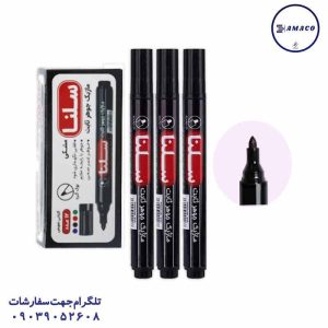 عکس نوشت افزار ماژیک معمولی مشکی سر گرد سلنا