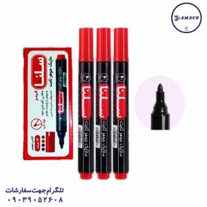 عکس نوشت افزار ماژیک معمولی قرمز سر گرد سلنا